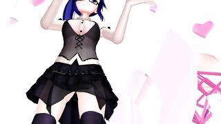 No me importa, Kagura Suzu - VTuber mmd Undress blue hair color edit smixix