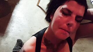 Slut Wife Filthy Talking Whore Takes Big Load