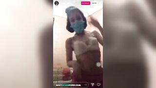 Dounia Moroccan Teen Twerking Live On Instagram !