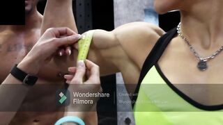 Hot Girl Bicep Measuring