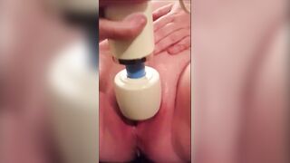 Horny BBW gf masturbates with her vibrator