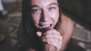 6K POV Intimate Blowjob & cum in mouth by Emily Fox - Yourgymgirl