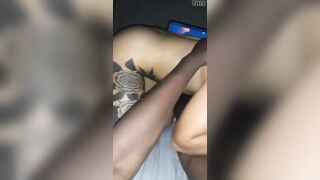 French Blonde sucks BBC while Boyfriend is  at work