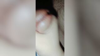 Real handjob can't stop Cumming on Bra