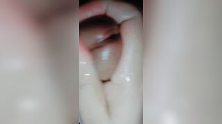 Real handjob can't stop Cumming on Bra