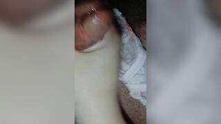 Real handjob can't stop Cumming on Bra