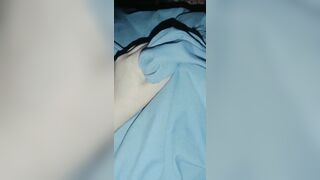 Real handjob can't stop Cumming on Bra