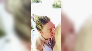 Pam & Ed Dirtiest Devon Amateurs Public outdoors blow job deep throat massive swinging natural tits boobs woods