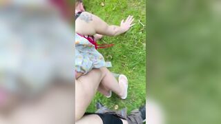 Pam & Ed Dirtiest Devon Amateurs Public outside outdoors dogging fuck doggy style woods flashing massive natural tits