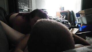 Sucking a fans dick while he watches my videos