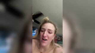 Hot tattooed blonde riding cock cums hard!!