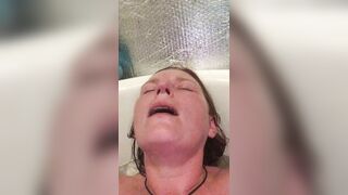 Mistress Wriggler having the most insane orgasm in the bath