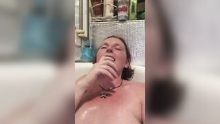 Mistress Wriggler having the most insane orgasm in the bath