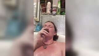 Mistress Wriggler having the most insane orgasm in the bath