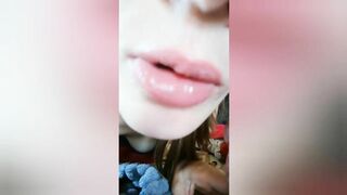 Wife sucks dick. Deep blowjob. Cum in her mouth. Cum clean ap - KirasweetFun