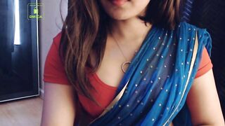 Cammodel BadGirlLHR in Saree