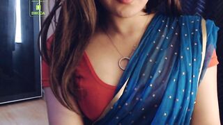 Cammodel BadGirlLHR in Saree