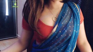 Cammodel BadGirlLHR in Saree