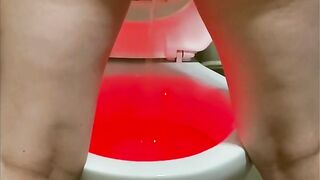 Pissing and fucking my girlfriend with a strap on