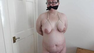 Gagged with Rope bra