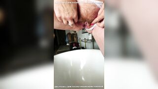 Slow Motion Pissing In panties Hairy Redhead Wife