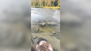 SLOPPY BLOWJOB IN THE RIVER - DINOSAWR911