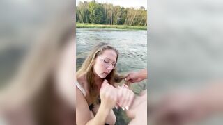 SLOPPY BLOWJOB IN THE RIVER - DINOSAWR911