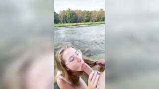 SLOPPY BLOWJOB IN THE RIVER - DINOSAWR911