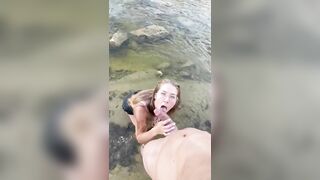 SLOPPY BLOWJOB IN THE RIVER - DINOSAWR911