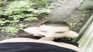 PAWG stripper calls for Big Dick in woods