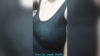 Nepali bhabhi enjoying in bathroom with big boobs and wet pussy