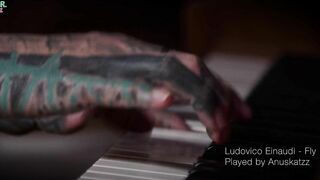 Anuskatzz first music video-timate cinematic piano play- Erotic, tattoo, ink, SFW, model, dance