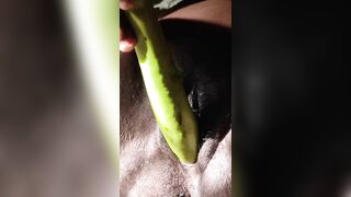 Horney mallu girl masturbating. Solo satisfying alone in bed room with Brinjal