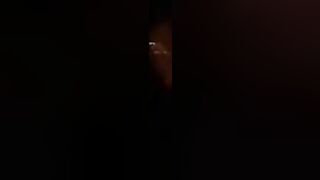 Front seat blowjob in the dark