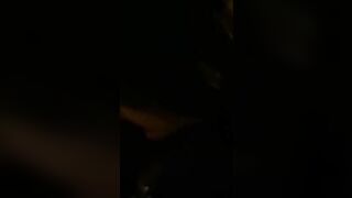 Front seat blowjob in the dark