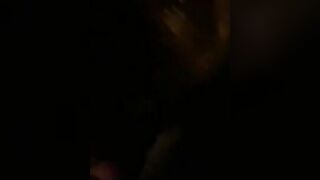 Front seat blowjob in the dark