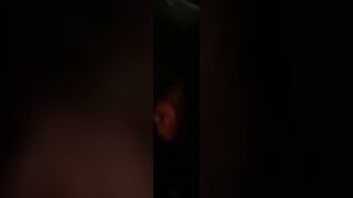 Front seat blowjob in the dark