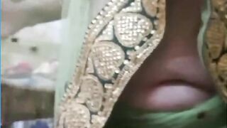 indian bhabi teasing her husband in net saree