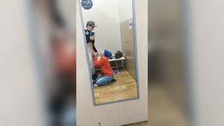 Heather Kane gives Sloppy Blowjob on in Walmart Changing Room !