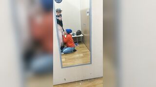 Heather Kane gives Sloppy Blowjob on in Walmart Changing Room !