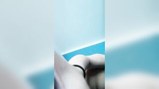 Hot homemade masturbation and play with a toy to a violent orgasm. Close-up