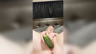 American Mommy fucking herself with a cucumber