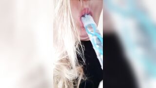 Sucking bubble dick