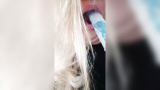 Sucking bubble dick