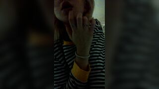 Evening homemade beautiful masturbation with a gentle orgasm