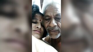 Mom and Grandpa fully enjoy fucking, desi love