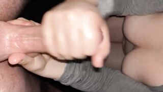 Amateur wife gives amazing handjob