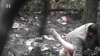 Asian Prostitute Creamed By Daddy In Forest