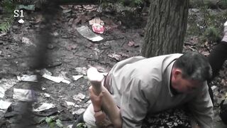 Asian Prostitute Creamed By Daddy In Forest