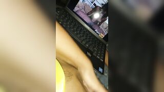 myclitoris got hard with lust i ejaculated watching this bitch jump on thedick inthe porn in her ass